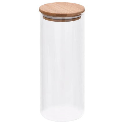 Förvaringsburkar i glas med bambulock 6 st 1000 ml