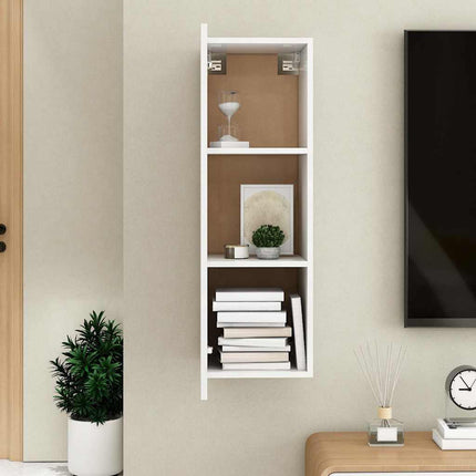 TV-skåp vit 30,5x30x90 cm konstruerat trä