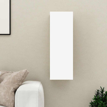 TV-skåp vit 30,5x30x90 cm konstruerat trä