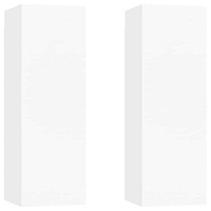 TV-skåp 2 st vit 30,5x30x90 cm konstruerat trä
