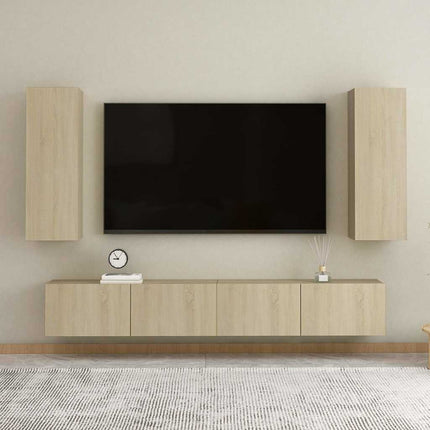 TV-skåp 2 st sonoma-ek 30,5x30x90 cm konstruerat trä