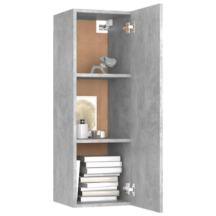 TV-skåp betonggrå 30,5x30x90 cm konstruerat trä