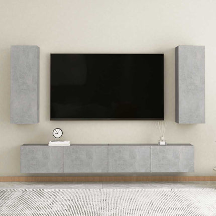 TV-skåp betonggrå 30,5x30x90 cm konstruerat trä