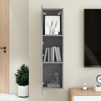 TV -skåp betonggrå 30,5x30x110 cm konstruerat trä