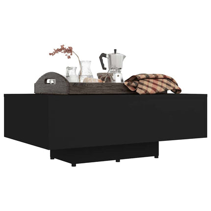 Soffbord svart 85x55x31 cm konstruerat trä