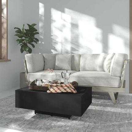 Soffbord svart 85x55x31 cm konstruerat trä