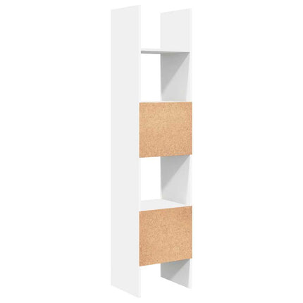 Bokhylla vit 40x35x180 cm konstruerat trä