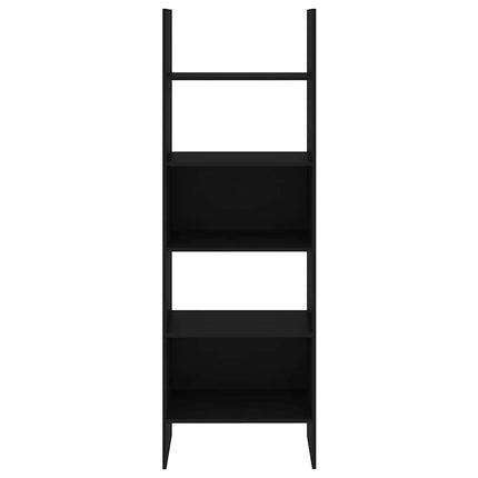 Bokhylla svart 60x35x180 cm konstruerat trä