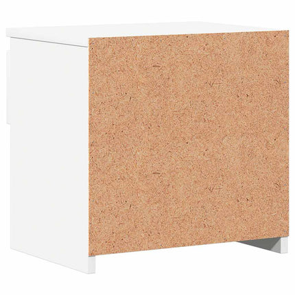 Sängbord 2 st vit 40x30x39 cm konstruerat trä