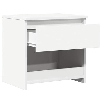 Sängbord 2 st vit 40x30x39 cm konstruerat trä