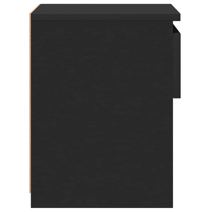 Nattduksbord 2 st svart 40x30x39 cm konstruerat trä