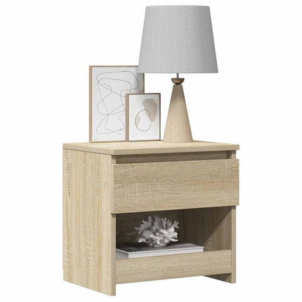 Sängbord sonoma-ek 40x30x39 cm konstruerat trä