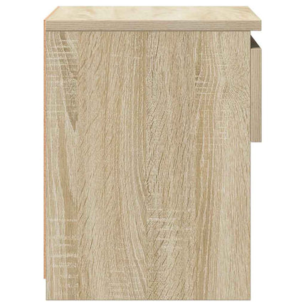 Nattduksbord 2 st sonoma-ek 40x30x39 cm konstruerat trä