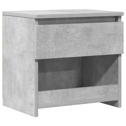 Sängbord betonggrå 40x30x39 cm konstruerat trä