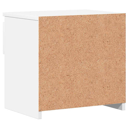Sängbord vit högglans 40x30x39 cm konstruerat trä