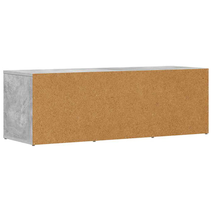 Skoförvaringsbänk betonggrå 105x35x35 cm konstruerat trä