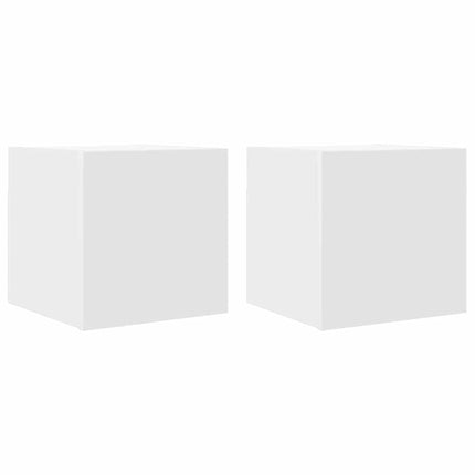 Väggmonterade tv-skåp 2 st vit 30,5x30x30 cm