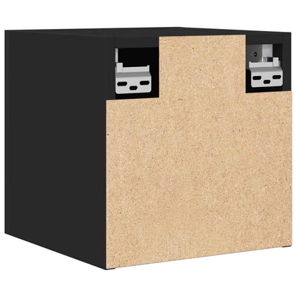 Väggmonterade tv-skåp 2 st svart 30,5x30x30 cm