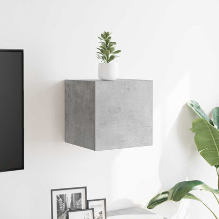 Väggmonterat tv-bänk betonggrå 30,5x30x30 cm