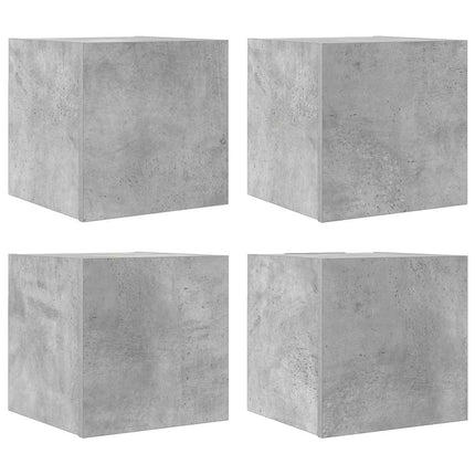 Väggmonterade TV-skåp 4 st betonggrå 30,5x30x30 cm