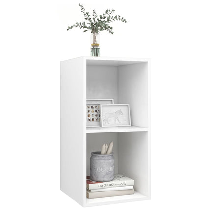 Väggmonterad tv-bänk vit 37x37x72 cm konstruerat trä