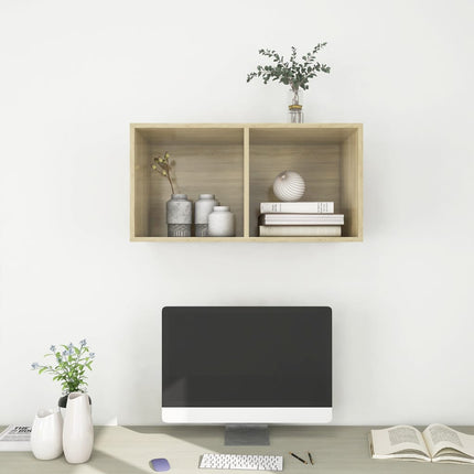Väggmonterad tv-bänk somona-ek 37x37x72 cm konstruerat trä