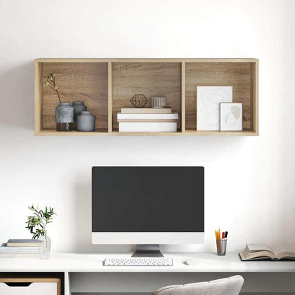 Väggmonterad tv-bänk somona-ek 37x37x107 cm konstruerat trä