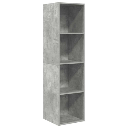 Väggmonterat tv-skåp betonggrå 37x37x142,5 cm konstruerat trä