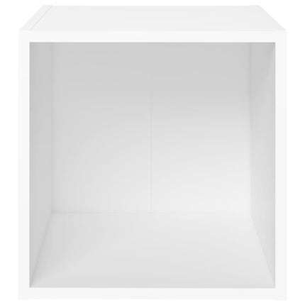 Tv-bänkar 2 st vit 37x35x37 cm konstruerat trä