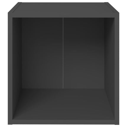 Tv-bänkar 2 st grå 37x35x37 cm konstruerat trä