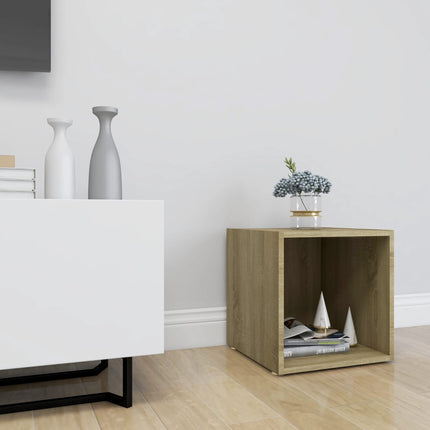 TV-bänk sonoma-ek 37x35x37 cm konstruerat trä