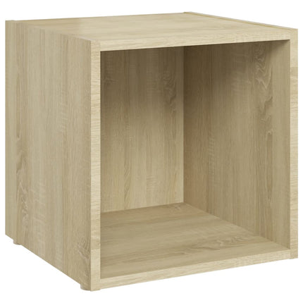 Tv-bänk sonoma-ek 37x35x37 cm konstruerat trä