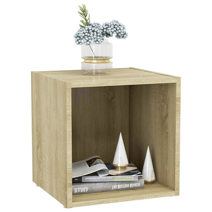 Tv-bänk sonoma-ek 37x35x37 cm konstruerat trä