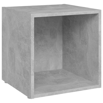 Tv-bänkar 2 st betonggrå 37x35x37 cm konstruerat trä