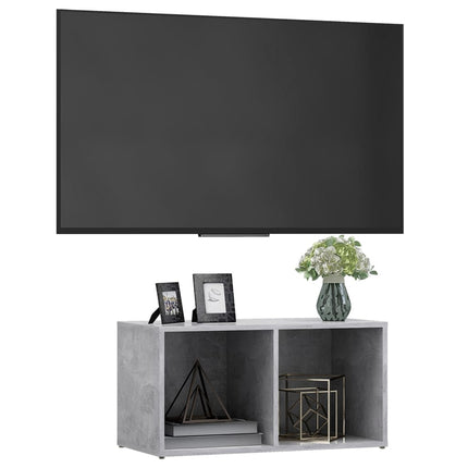 TV-bänk betonggrå 72x35x36,5 cm konstruerat trä