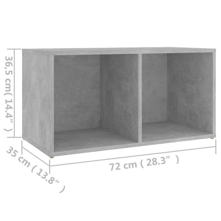 TV-bänk betonggrå 72x35x36,5 cm konstruerat trä