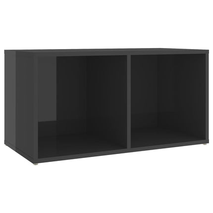 TV-bänk grå högglans 72x35x36,5 cm konstruerat trä