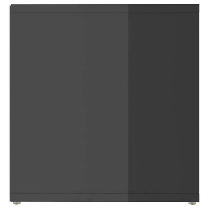 TV-bänk grå högglans 72x35x36,5 cm konstruerat trä