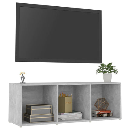 TV-bänk betonggrå 107x35x37 cm konstruerat trä