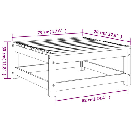 Trädgårdspall 70x70x30 cm honungsbrun massiv furu
