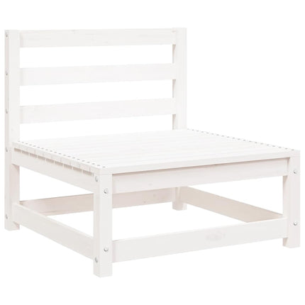 Loungegrupp 2 delar vit massiv furu