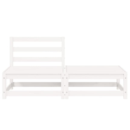 Loungegrupp 2 delar vit massiv furu