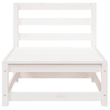 Loungegrupp 2 delar vit massiv furu