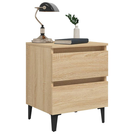 Sängbord sonoma-ek 40x35x50 cm konstruerat trä