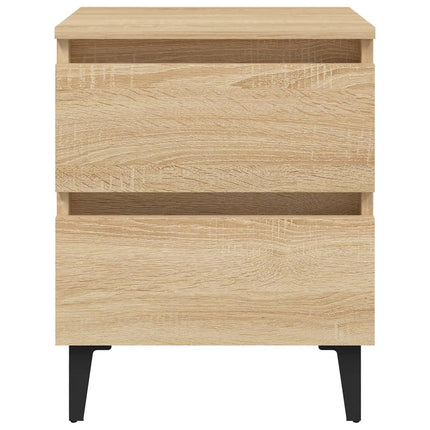Sängbord 2 st sonoma-ek 40x35x50 cm konstruerat trä