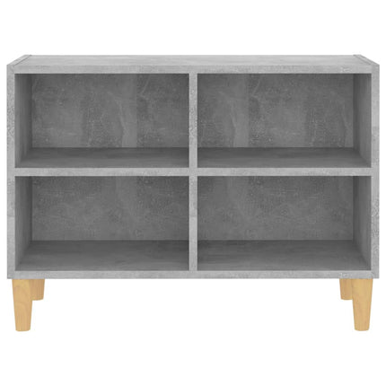 TV-bänk med massiva ben grå 69,5x30x50 cm