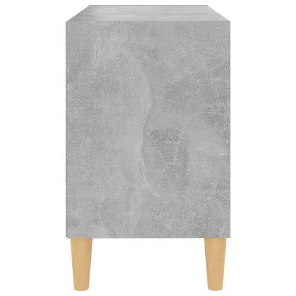 TV-bänk med massiva ben grå 69,5x30x50 cm