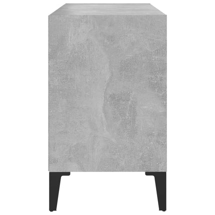 TV-bänk med metallben betonggrå 69,5x30x50 cm