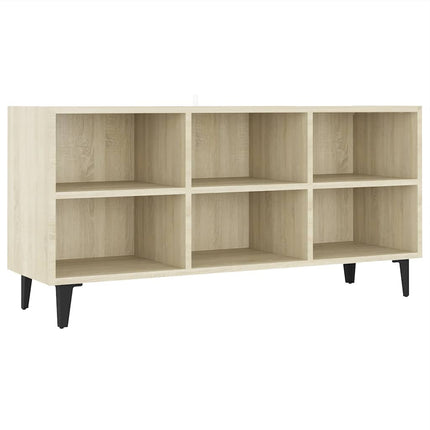 TV-bänk med metallben sonoma-ek 103,5x30x50 cm