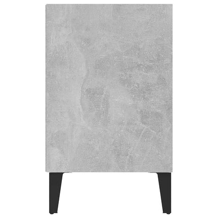 TV-bänk med metallben betonggrå 103,5x30x50 cm